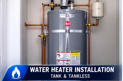 New residential tank water heater installation by Better Call Sam Plumbing in Naples, FL